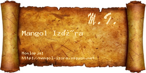 Mangol Izóra névjegykártya